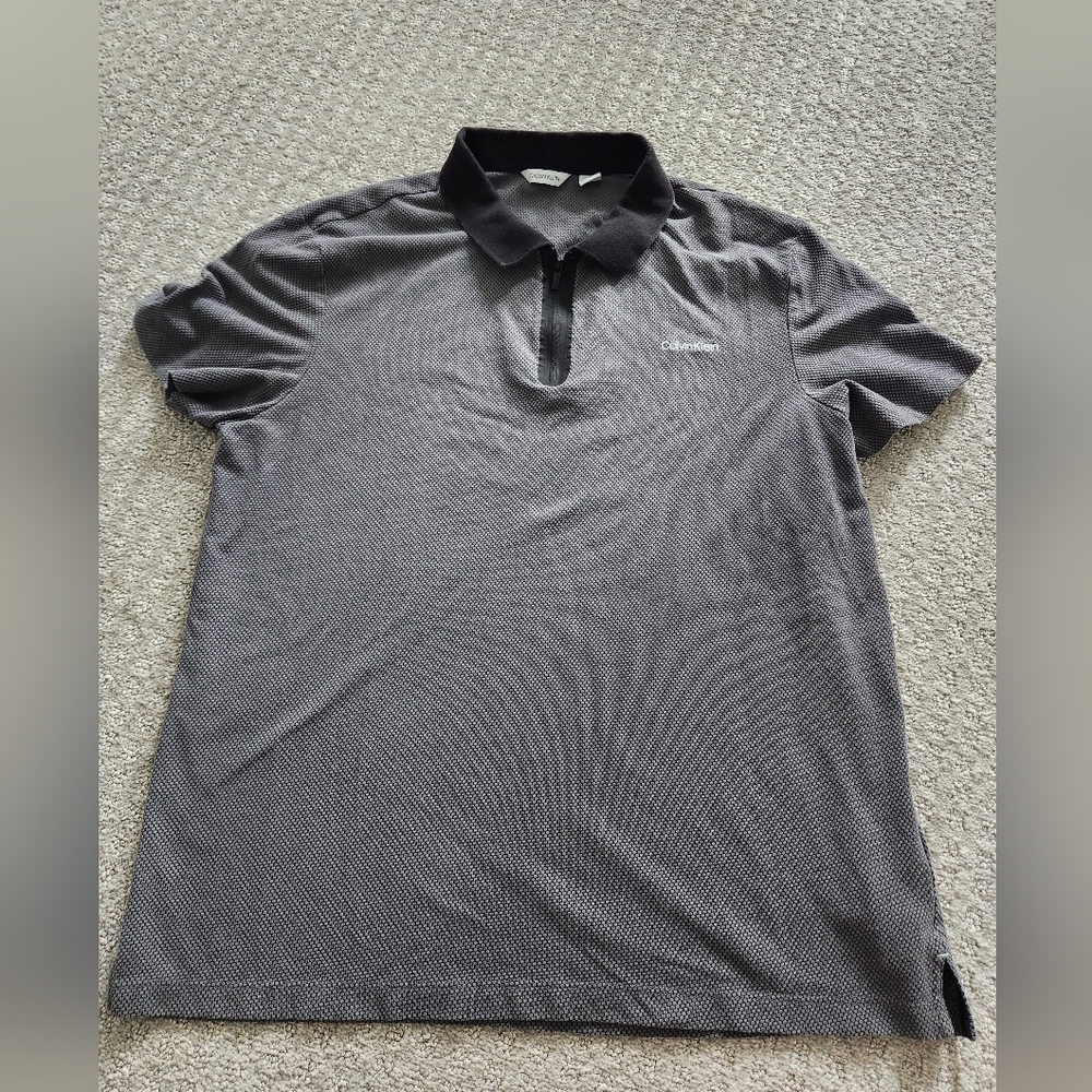Calvin Klein Golf Zipper‎ Polo men's size large L